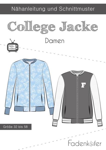 Papierschnittmuster Collegejacke Damen - Fadenkaefer